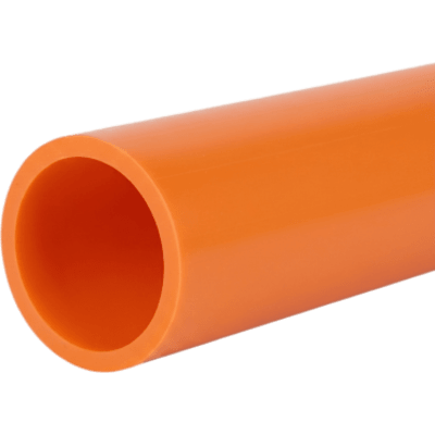 Ducto para Fibra Óptica 2" Liso RD11, Color Naranja Prelubricado, Rollo de 200 Metros