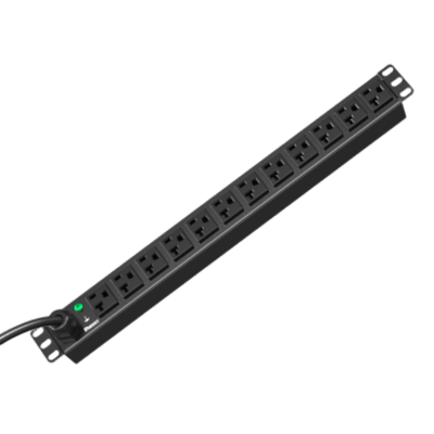 PDU Básica | 12 Tomas NEMA 5-20R | Entrada NEMA 5-15P | Rack 19in 1U Horizontal | 15A 120VCA | Cable 3 m (9.8 ft) - Image 3