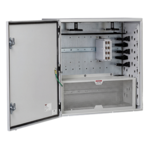Gabinete de Zona de Instalación en Pared, Uso Industrial con Clasificación UL tipo IP66 y 4|12|4X, de 610 x 295 x 610 mm, de Acero, Color Gris