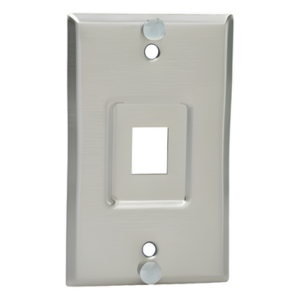 Placa de Pared Vertical | Acero Inoxidable | 1 Puerto Keystone | 2.75 x 4.5 pulg. | RoHS