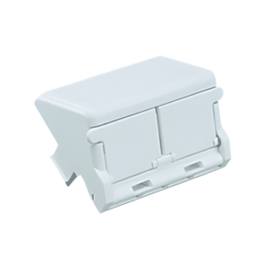 Módulo de Inserción, Con 2 Salidas Inclinadas y Ventana, de 1|2, Color Blanco Mate