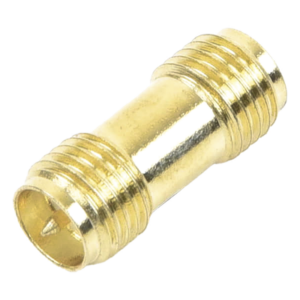 Adaptador Barril de SMA Hembra Inverso a SMA Hembra Inverso, Oro| Oro| Teflón,