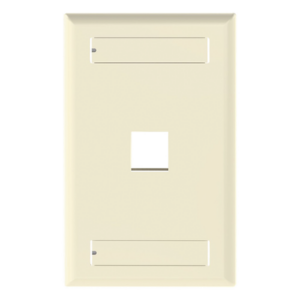 Placa de Pared Vertical | 1 Puerto Keystone | 69.8x114.3 mm | 2.75x4.5 pulg. | Marfil