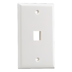 Placa de Pared Vertical | 1 Puerto Keystone | ABS | 69.8 x 114.3 mm (2.75 x 4.5 in) | Marfil