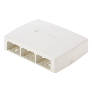 Caja de Montaje en Superficie, Para 6 Módulos Mini-Com, Color Blanco