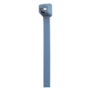 Brida de Cable | Nylon 6.6 Metal Detectable | 203 mm (8.0 in) Largo | 3.4 mm Ancho | 133 N (30 lb) | Antimicrobiano | Azul