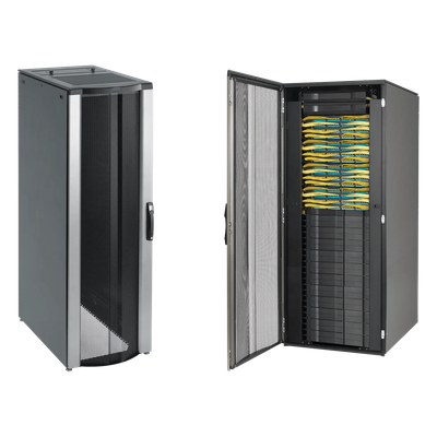 Gabinete Rack | 42 UR | 2000x800x1200 mm | 2500 lb | Acero | Puertas Perforadas | Gestión de Cables