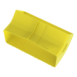 Bajada Vertical Interior de 45º con Tapa, Para uso con Canaletas 12X4 FiberRunner™, Color Amarillo