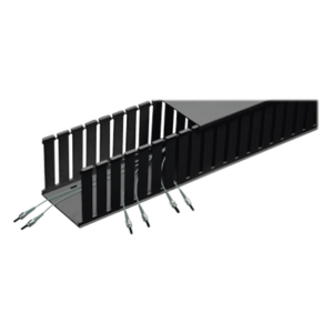 Tapa de Bajada Vertical Exterior de 90° | Radio de Curvatura 50.8 mm | Canaleta 6x4 FiberRunner™ | Material PC|ABS Resistente a UV | Altura 220.2 mm (0.72 ft)
