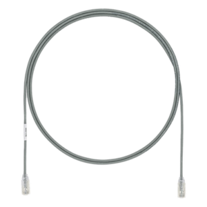 Cable de Parcheo TX6, UTP Cat6, Diámetro Reducido (28AWG), Color Gris, 1.5 Metros (4.92 Pies)