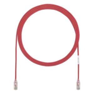 Cable de Parcheo TX6, UTP Cat6, Diámetro Reducido (28AWG), Color Rojo, 3.05 Metros (10 Pies)