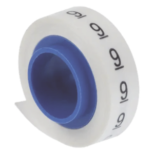 Rollos de Etiquetas Marcadoras | Pre-Impresas 0-9 | Poliéster | 2.4 m (7.87 ft) | Blanco