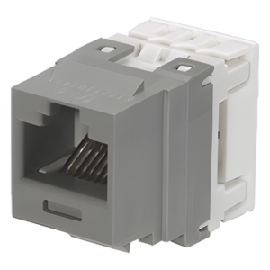 Jack Keystone | Cat 6 | Clase E | 250 MHz | Impacto 110 | RJ45 | Gris