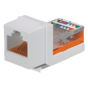Módulo Jack Keystone | Cat 5e | Clase D | RJ45 | Leadframe | T568A|B | Sin Blindaje | Blanco