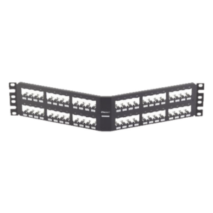Panel de Parcheo Modular Mini-Com (Sin Conectores), Angulado, Totalmente Blindado, de 48 Puertos, 2UR