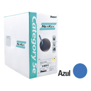 Bobina de Cable UTP de 305 Metros (1000 Pies) de Cobre, NetKey, Azul, Categoría 5e (24 AWG), Riser (CMR), de 4 Pares