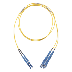 Jumper de Fibra Óptica | Monomodo OS2 9|125 | LC-SC Duplex | OFNR Riser | LSZH | 5 m (16.40 pies) | Amarillo