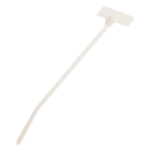 Cincho de Identificación Tipo Bandera | 109 mm x 2.4 mm | Área de Marcado 150.9 mm² | Nylon 6.6 | Rango -60°C a 85°C | Instalación hasta 22.1 mm