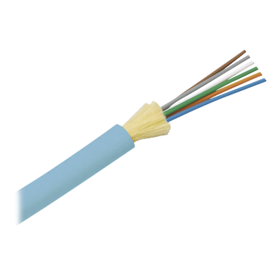 Cable de Fibra Óptica | 12 Hilos | Multimodo OM4 50|125 | Tight Buffer 900µm | OFNR Riser | Dieléctrico | 0.61 m (2 ft) marcas