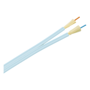 Cable de Fibra Óptica | Multimodo OM3 50|125 | 2 Hilos | Tight Buffer 900μm | OFNP Plenum | Dieléctrico | 0.61 m (2 pies) Marcas