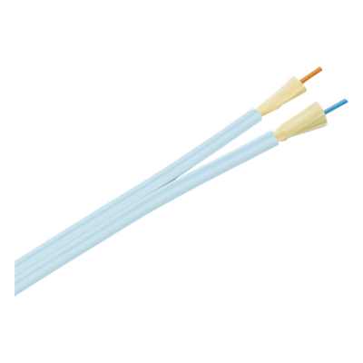 Cable de Fibra Óptica | Multimodo OM3 50|125 | 2 Hilos | Tight Buffer 900μm | OFNP Plenum | Dieléctrico | 0.61 m (2 pies) Marcas