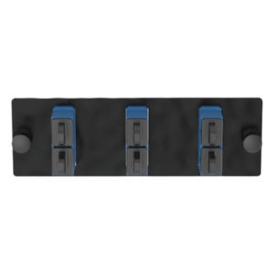 Placa Acopladora de Fibra Optica FAP, Con 3 Conectores SC Duplex (6 Fibras), Para Fibra Monomodo OS1|OS2, Color Azul