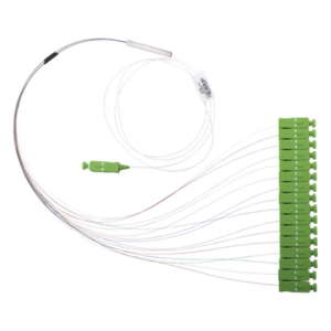 Divisor Óptico PLC | 1x16 | Conectores SC|APC | Pérdida de Inserción 14.2 dB | Longitud de Onda 1260-1650 nm | Rango -40 a 85°C