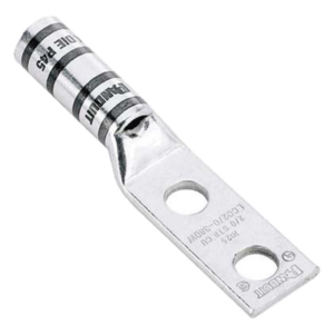 Terminal de Compresión | Calibre 6 AWG | Doble Orificio 1|2 pulg | Espaciado 44.5 mm (1.75 pulg) | Mirilla de Verificación | 1 Pieza