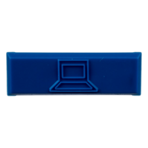 Paquete de 100 Iconos de Datos de Instalación a Presión, Para Jacks Mini-Com de Panduit, De Plástico, Color Azul