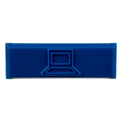 Paquete de 100 Iconos de Datos de Instalación a Presión, Para Jacks Mini-Com de Panduit, De Plástico, Color Azul