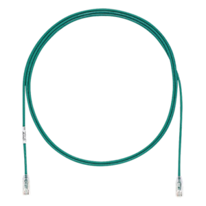 Cable de Parcheo TX6, UTP Cat6, Diámetro Reducido (28AWG), Color Verde, 2.13 Metros (7 Pies)