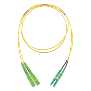 Jumper de Fibra Óptica | Monomodo OS2 9|125 | SC|APC-LC|APC Duplex | OFNR Riser | LSZH | 2 m (6.56 pies)