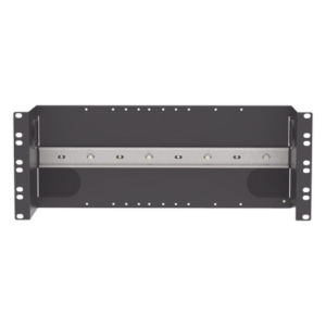 Soporte Industrial Para Instalar Equipos de Montaje en Riel DIN, Para Racks o Gabinetes Estándar de 19in, de 4UR, Color Negro