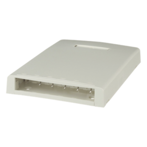 Caja de Montaje en Superficie | 6 Puertos Mini-Com | 24 m | 78.7 ft de Fibra con Búfer | Blanco Mate