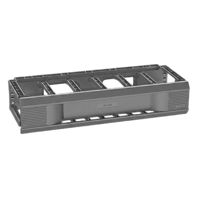 Organizador de Cables Horizontal | 1 UR | 19in | 66 Cables Cat 5e|6|6a | Montaje sin Herramientas