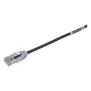 Cable de Parcheo Cat6 | UTP 28AWG | 20.2 cm (0.66 ft) | Diámetro 3.8 mm | PoE hasta 48 cables en mazo | Negro