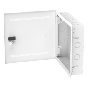 Gabinete Multipropósito de Montaje en Pared, de 14 in de Altura, Con Puerta Reversible, Fabricado en Acero, Color Blanco