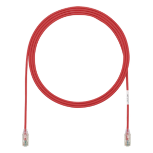 Cable de Parcheo TX6, UTP Cat6, Diámetro Reducido (28AWG), Color Rojo, 2.13 Metros (7 Pies)
