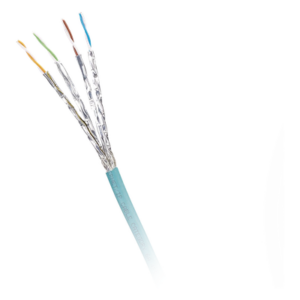 Bobina de Cable Blindado S|FTP | Cat 6A | Multifilar 24 AWG | Resistente Aceite-UV-Abrasión | PUR Ignífugo | 500 m (1640 pies)