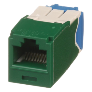 Conector Jack RJ45 | Categoría 6A | 8P8C | Terminación TG Sin Impacto | Verde