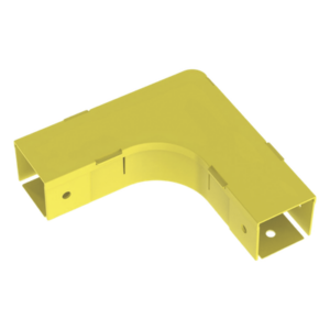 Ángulo Recto a 90º Horizontal con Tapa, Para Canaletas FiberRunner™ 2X2, Color Amarillo