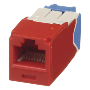 Conector Jack RJ45 | Categoría 6A | 8P8C | Terminación TG | Sin herramienta de impacto | Color Rojo