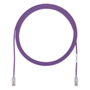 Cable de Parcheo TX6, UTP Cat6, Diámetro Reducido (28AWG), Color Violeta, 2.13 Metros (7 Pies)