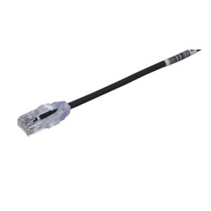 Cable de Parcheo UTP Cat6A | CM-LSZH | 28AWG Diámetro Reducido | 0.30 m (1 Pie) | Negro