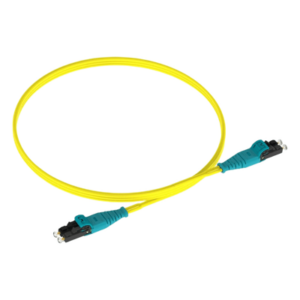 Jumper de Fibra Óptica | Monomodo OS2 9|125 µm | LC-LC Dúplex Push-Pull | OFNR Riser | 3 m (9.84 ft) | Amarillo