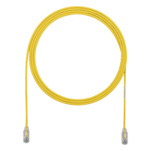 Cable de Parcheo TX6, UTP Cat6, Diámetro Reducido (28AWG), Color Amarillo, 2.13 Metros (7 Pies)