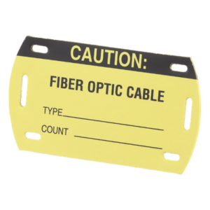 Kit de Etiquetas Autolaminadas para Fibra Óptica | 90.42 x 52.32 mm | 3.56 x 2.06 pulg | Negro con Amarillo | Interior|Exterior | -45°C a 93°C
