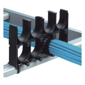Espaciador de Cables Apilable | 4 Espacios | 1.25 in (31.8 mm) | Nylon 6.6 FR | Negro