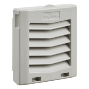 Rejilla de Escape con Filtro | IP54 | Click-Fit | Compatible Ventilador 4 in (102 mm) | Gris Claro RAL 7035