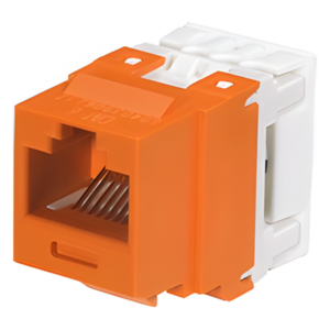 Conector Jack Keystone | Cat 6 | 8P8C | Terminación 110 | Naranja